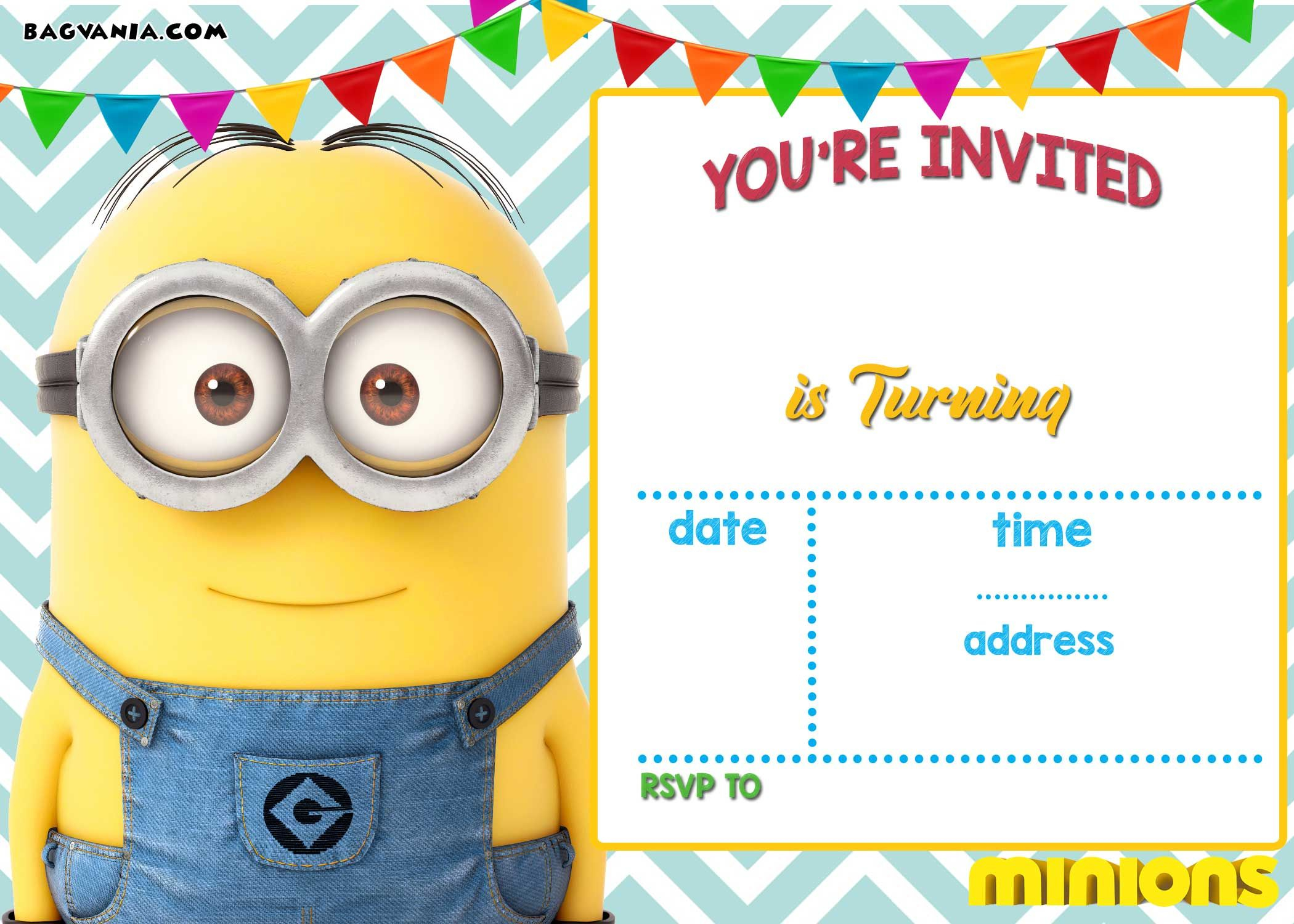 Download Now Free Printable Minion Birthday Invitation Templates with sizing 2100 X 1500