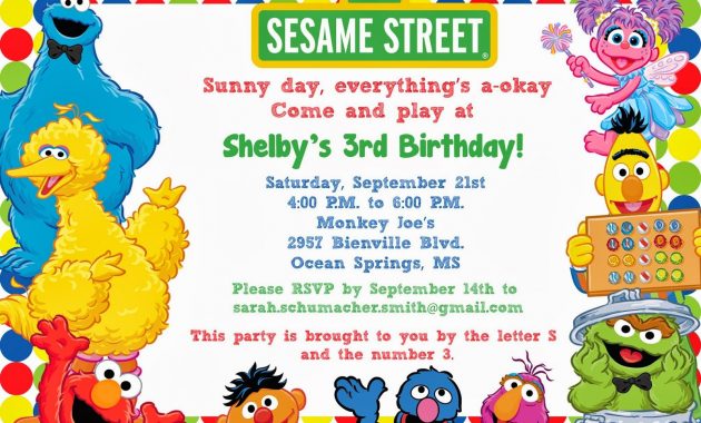 Download Now Free Sesame Street Birthday Invitations Bagvania inside measurements 1600 X 1143