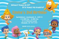 Download Now Free Template Bubble Guppies Birthday Party Invitations within sizing 1500 X 1071