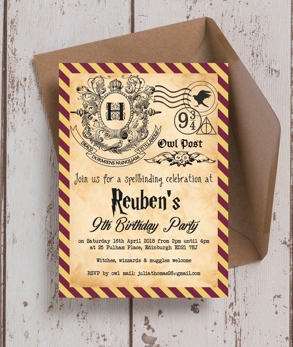 Download Now Harry Potter Ticket Invitation Template Bagvania throughout measurements 1009 X 1196