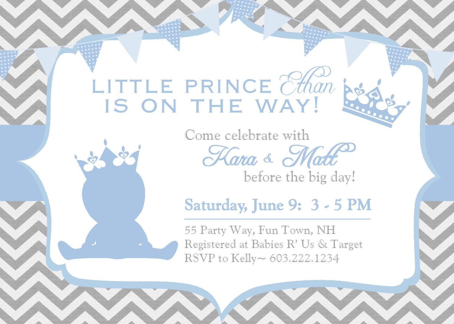 Download Prince Themed Ba Shower Invitations Free Ba Shower pertaining to sizing 1500 X 1071