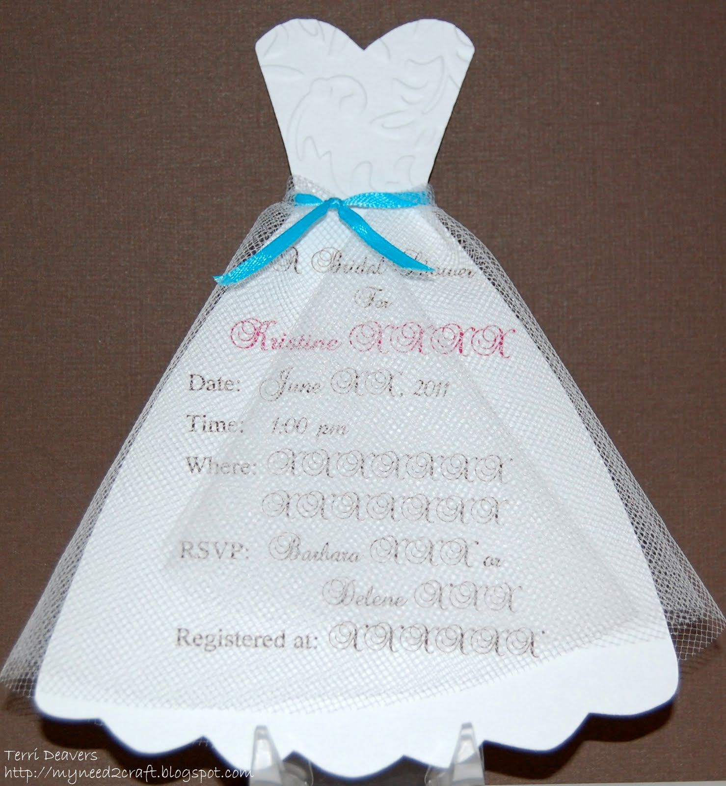 Dress Template Myneed2craft Bridal Shower Invitations Cards in sizing 1479 X 1600
