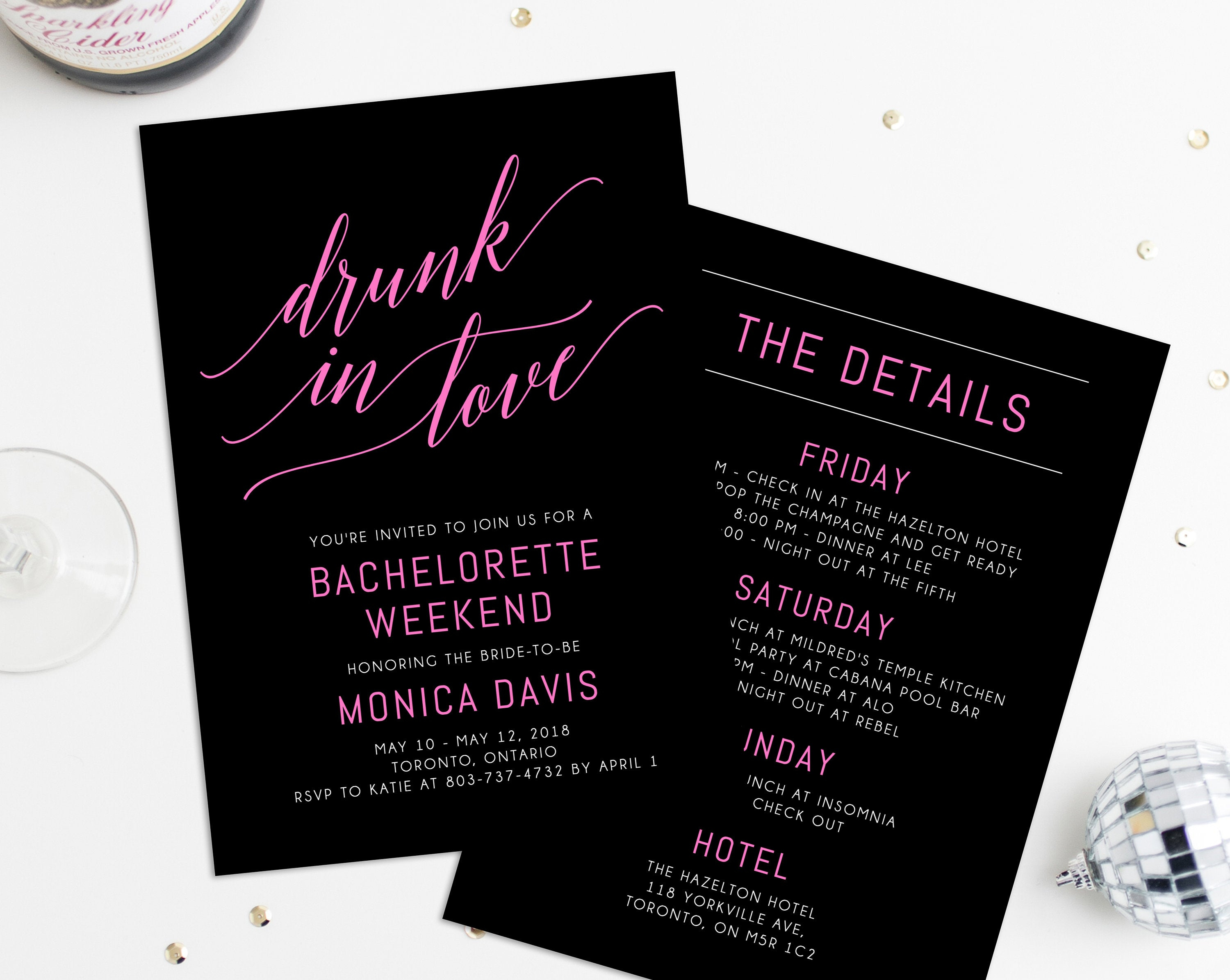 Drunk In Love Bachelorette Invitation Template Printable Etsy intended for size 3000 X 2390