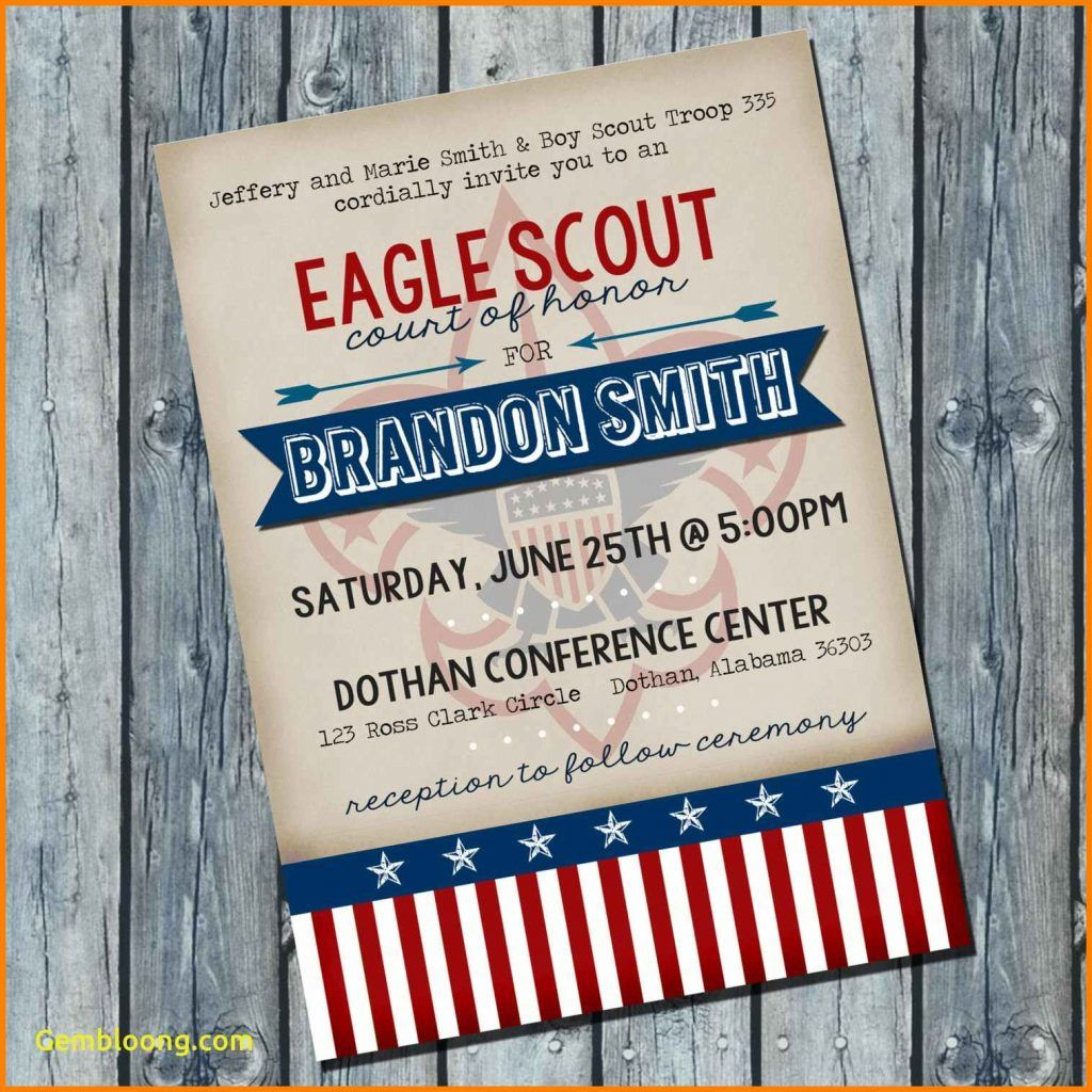 Eagle Scout Invitation Template Best New Reference Eagle Scout within size 1024 X 1024