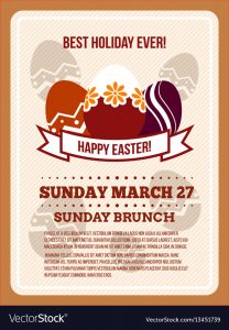 Easter Invitation Flyer Poster Template Royalty Free Vector in proportions 750 X 1080