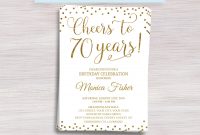 Editable 70th Birthday Party Invitation Template Cheers To 70 Etsy intended for dimensions 1700 X 1500
