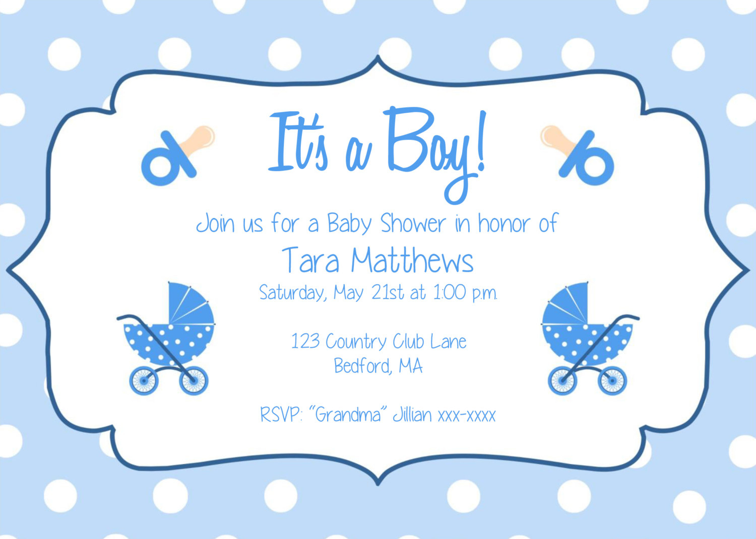 Editable Ba Shower Invitations For A Boy Ba Showers Design pertaining to size 1500 X 1071