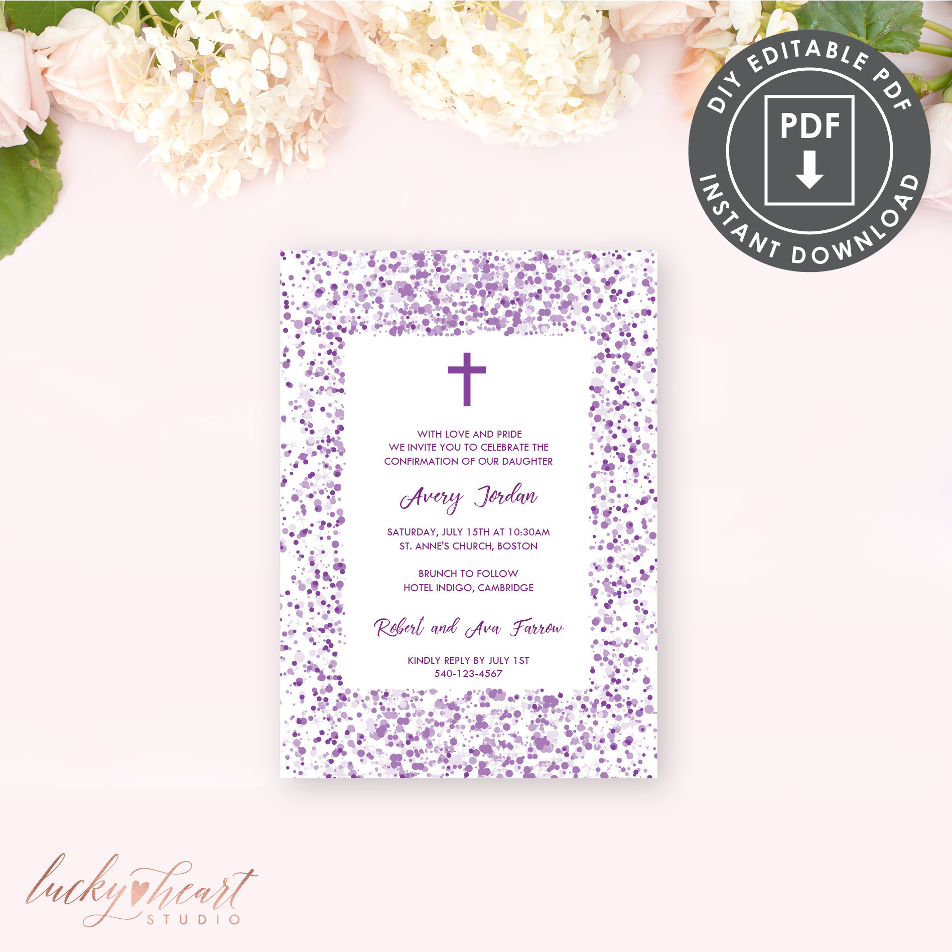 Editable Confirmation Invitation Instant Download Etsy regarding proportions 1897 X 1897