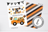 Editable Trunk Or Treat Flyer Halloween Party Halloween For Etsy throughout dimensions 3000 X 2001