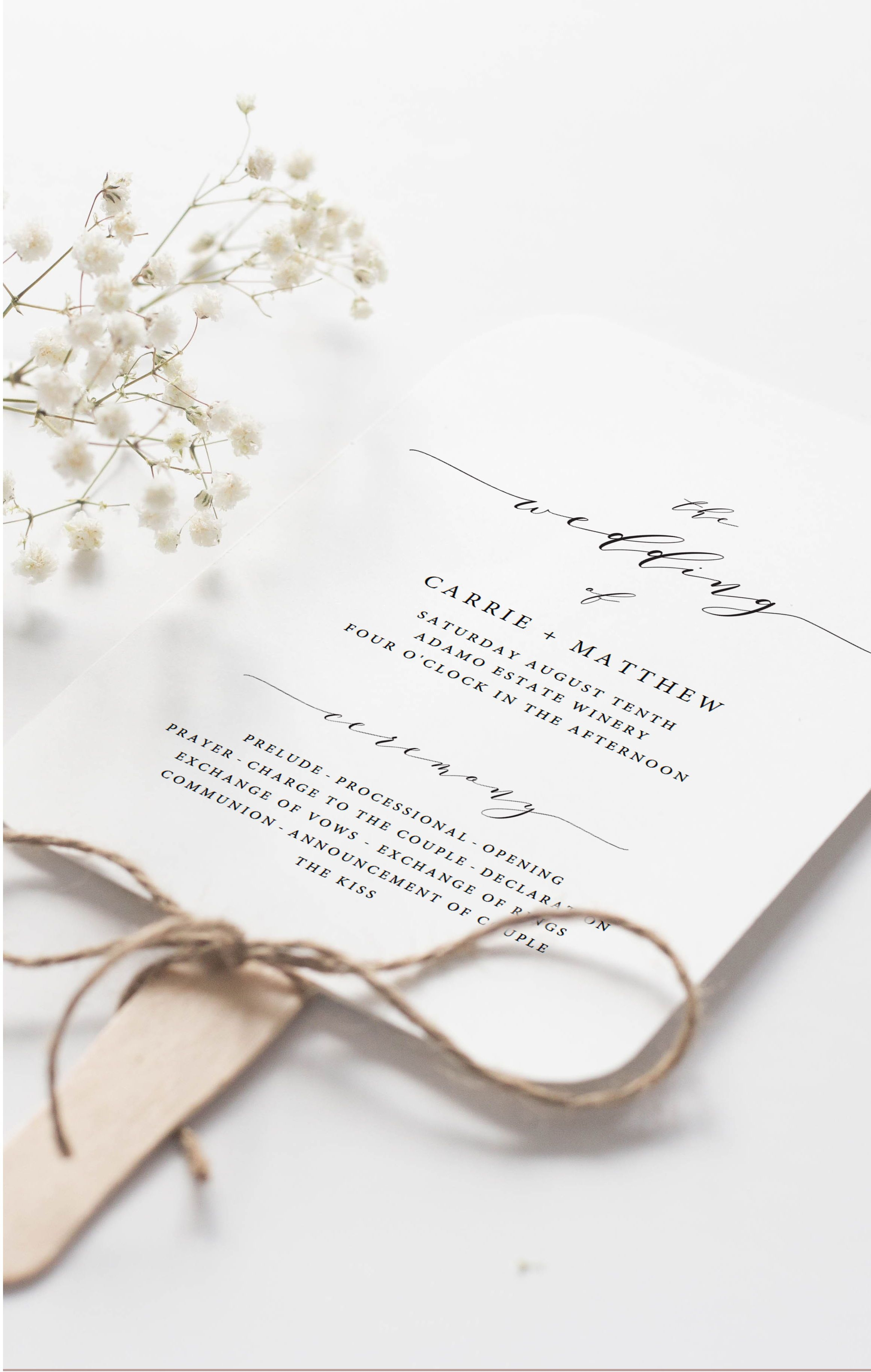 Editable Wedding Program Printable Wedding Program Fan Modern with measurements 2318 X 3649