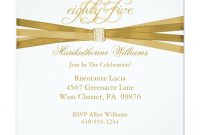 Elegant 85th Birthday Party Invitations Zazzle Party Ideas inside sizing 1104 X 1104