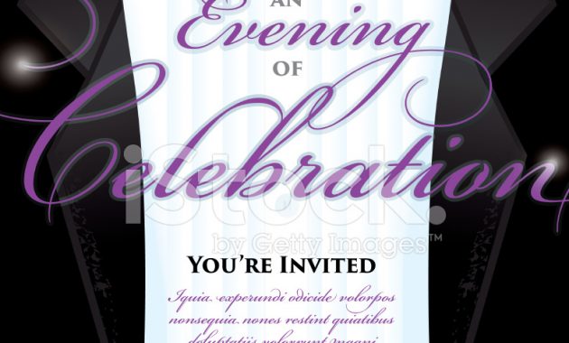 Elegant Black Tie Event Invitation Template With Tuxedo Design Stock with regard to proportions 791 X 1024