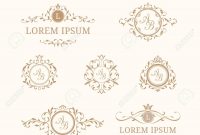 Elegant Floral Monograms And Borders Design Templates For regarding dimensions 1300 X 1300