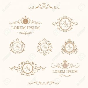 Elegant Floral Monograms And Borders Design Templates For regarding dimensions 1300 X 1300