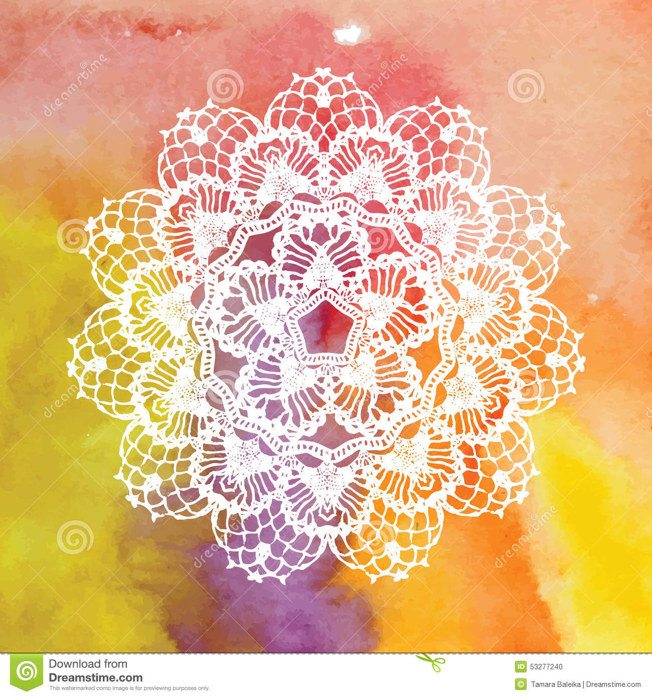 Elegant Lacy Doily Crochet Mandala Stock Vector Illustration Of throughout sizing 1300 X 1390