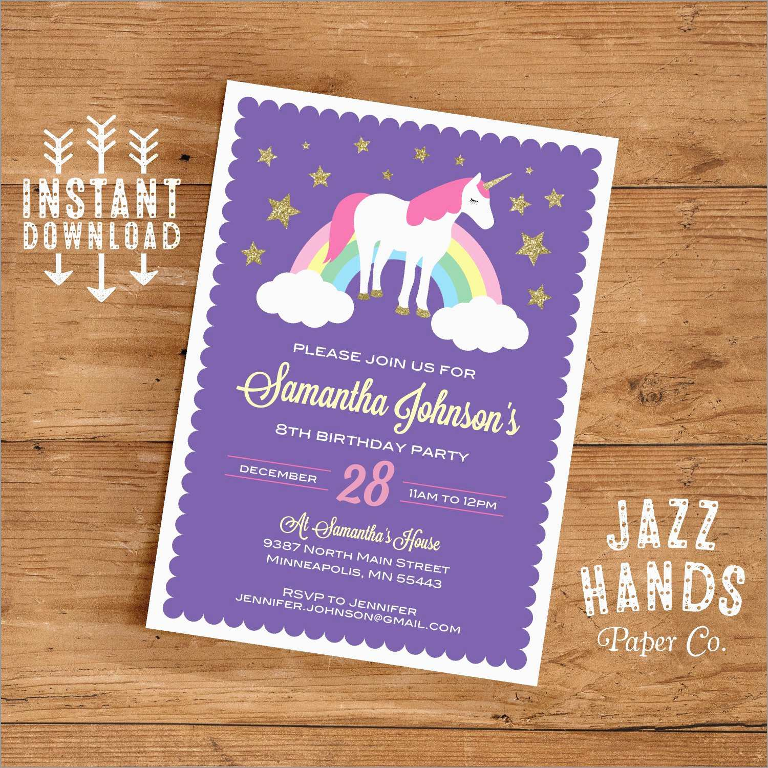 Elegant Unicorn Party Invitations Free Template Best Of Template with regard to proportions 1500 X 1500