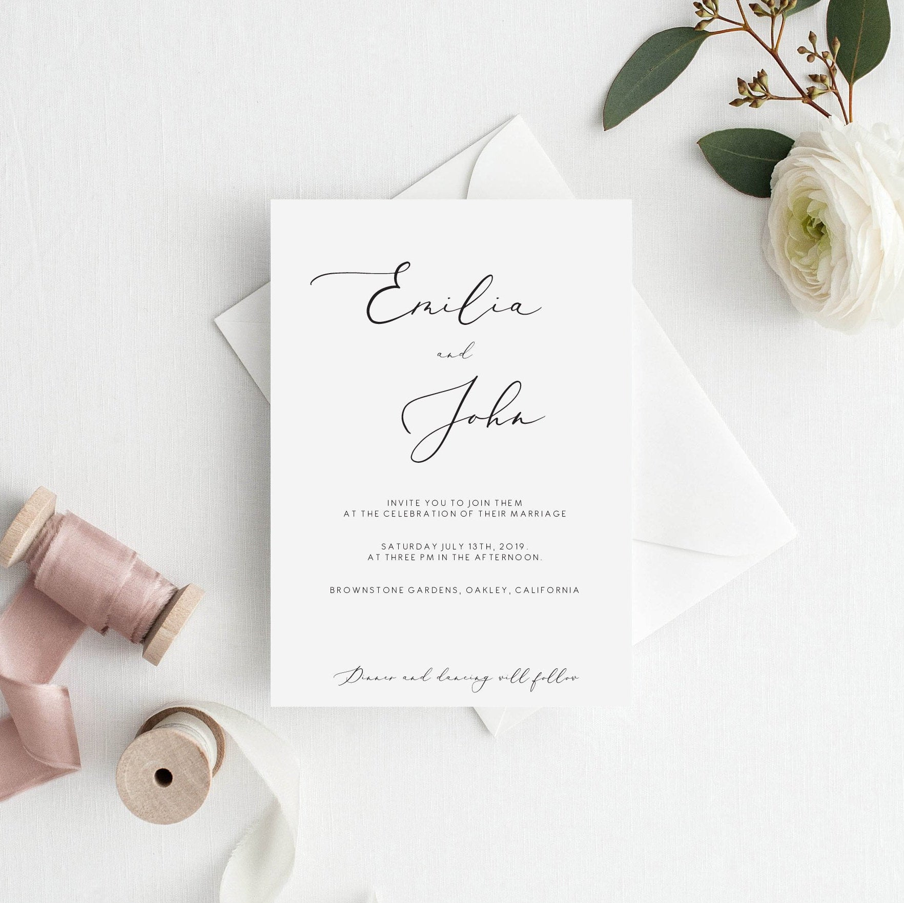 Elegant Wedding Invitation Template Editable Classy Wedding Etsy with regard to size 1764 X 1762