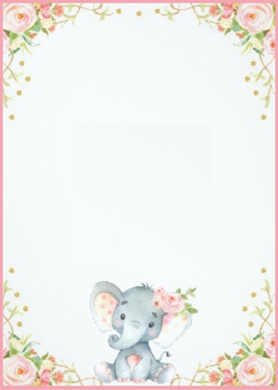 Elephant Invitation Template Ba Shower Birthday Rebell Ba in proportions 923 X 1297