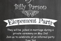 Elopement Party Invitation Wording Party Invitation Collection with regard to measurements 750 X 1050