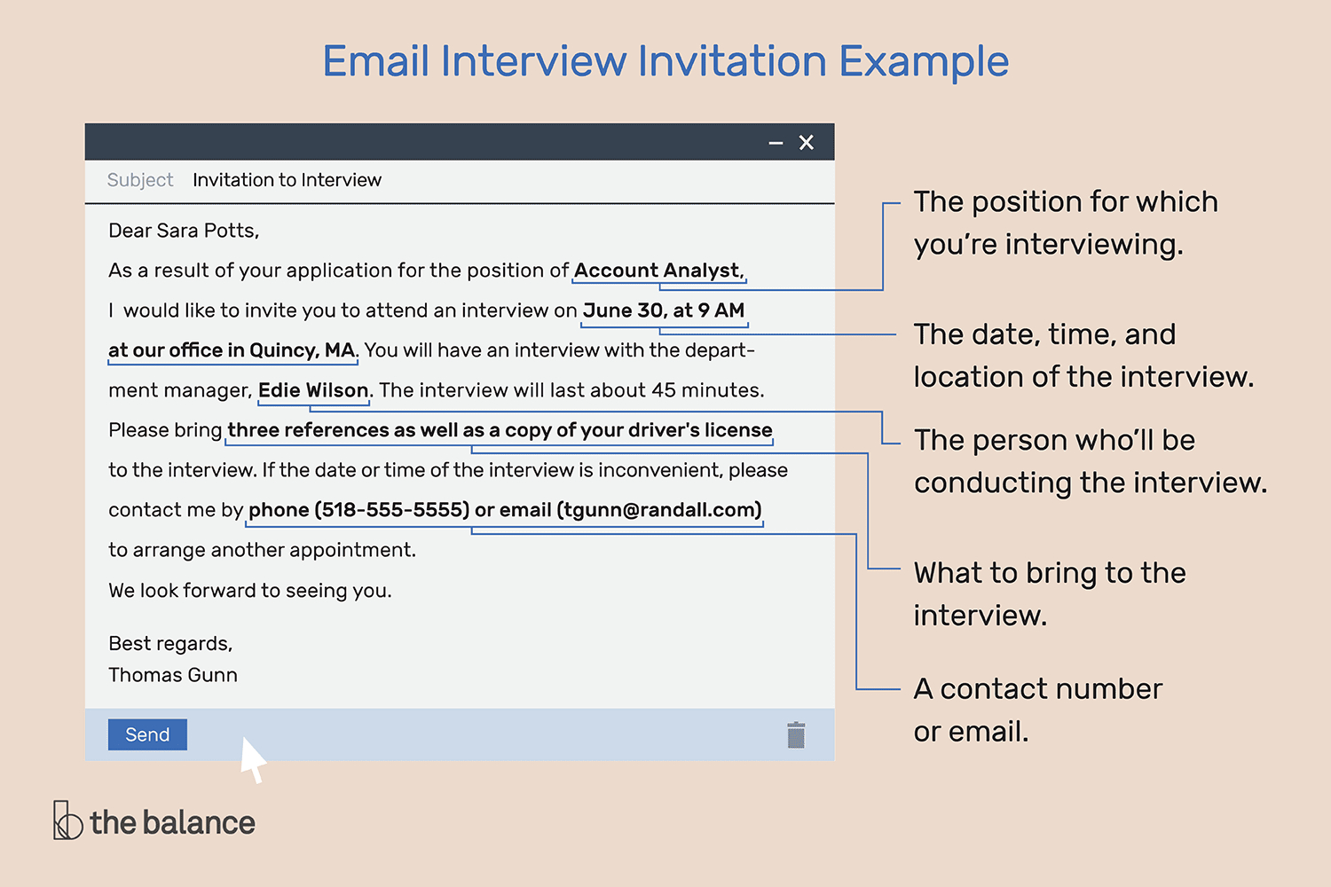 Email Interview Invitation Example with measurements 1500 X 1000