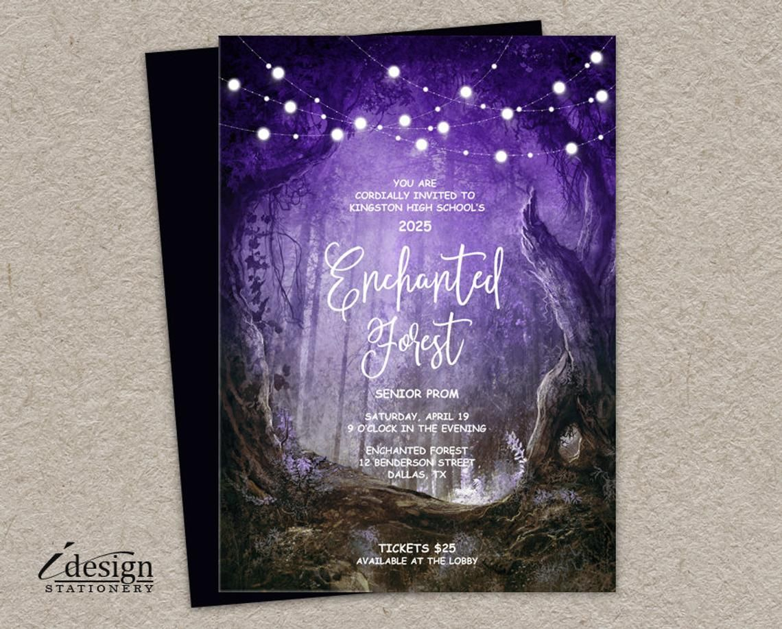 Enchanted Forest Invitation Template • Business Template Ideas