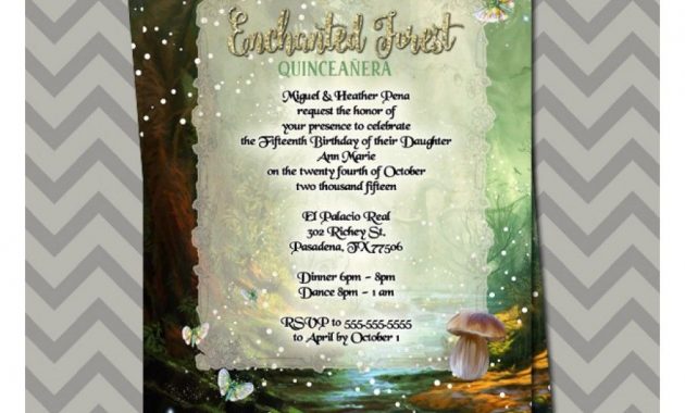 Enchanted Forest Quinceanera Invitations In 2019 Enchanted Forest inside measurements 900 X 900