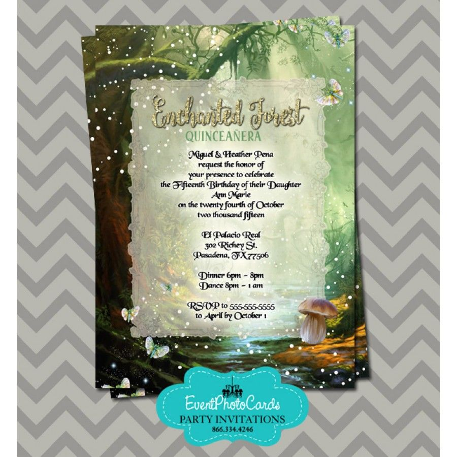 Enchanted Forest Quinceanera Invitations In 2019 Enchanted Forest inside measurements 900 X 900