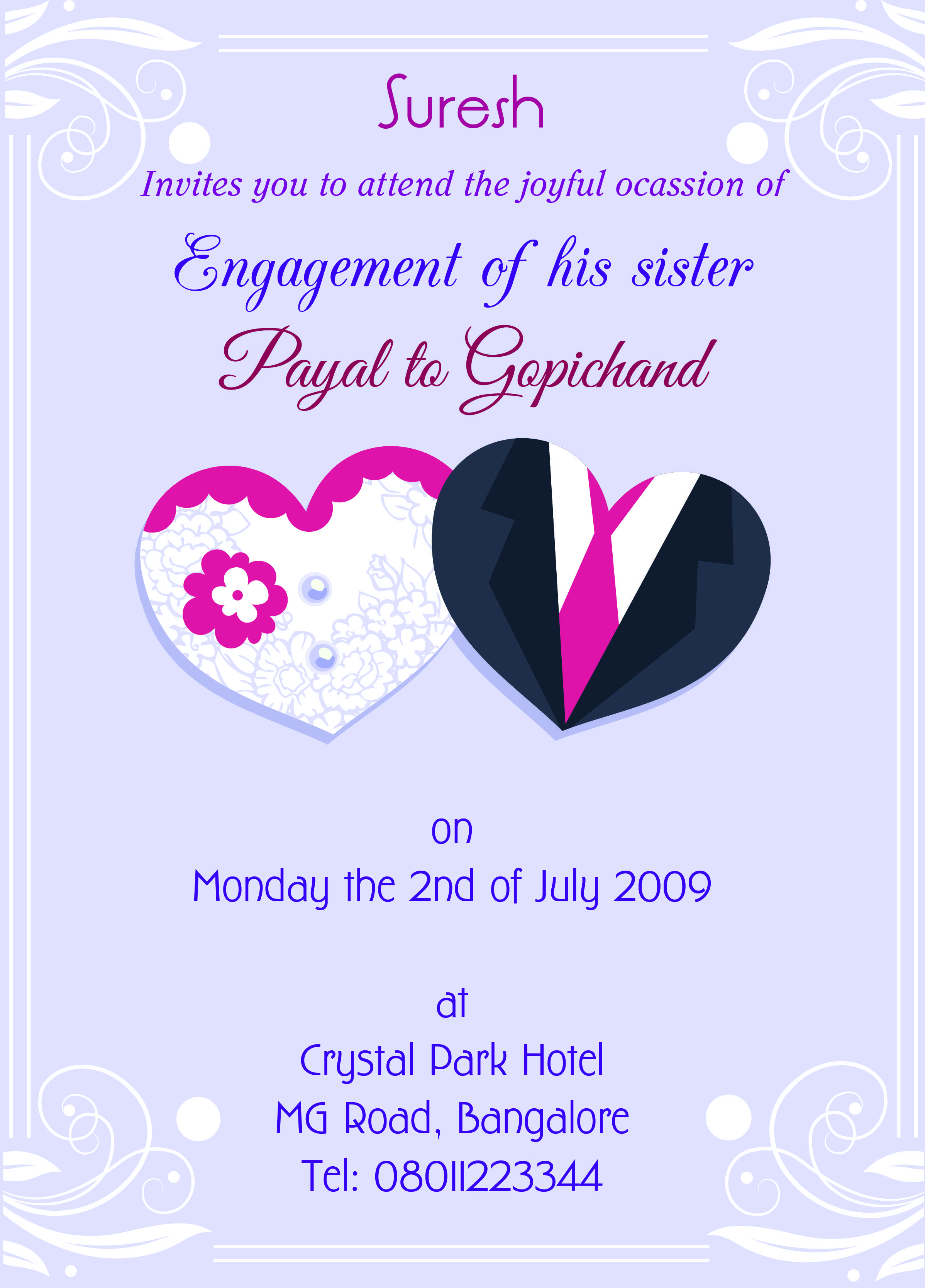 Engagement Invitation Card For Sister With Wordings Check It Out inside sizing 2396 X 3333