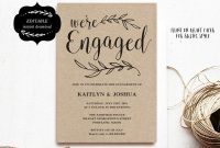 Engagement Invitation Template Printable Engagement Party pertaining to proportions 1000 X 820