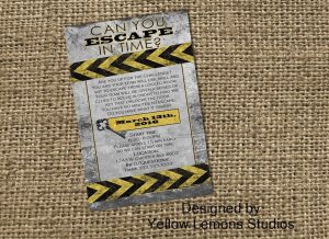 Escape Room Digital Printable Party Invitation Mystery Birthday throughout size 1057 X 769