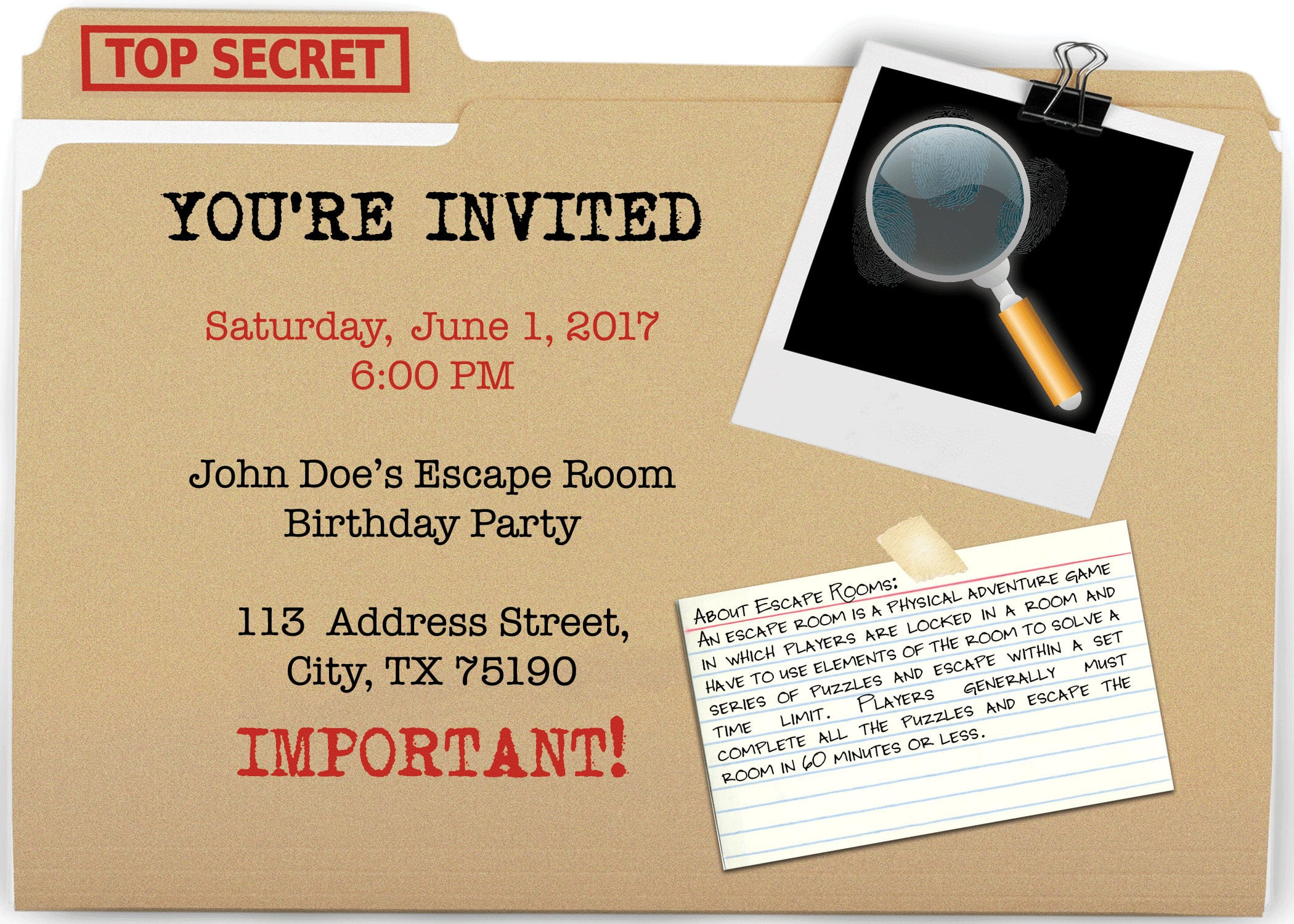 Escape Room Invitation Sunshinebizsolutions with measurements 2100 X 1500