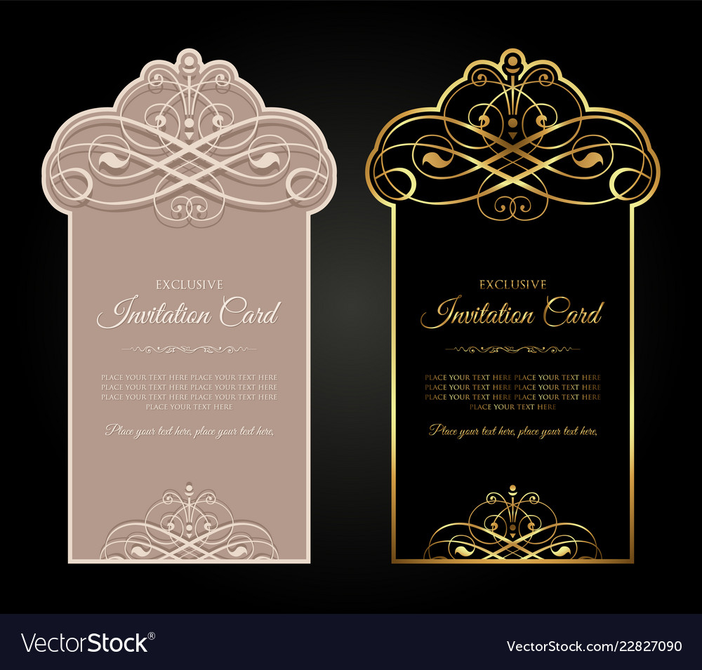 Exclusive Invitation Card Design Royalty Free Vector Image for measurements 1000 X 955