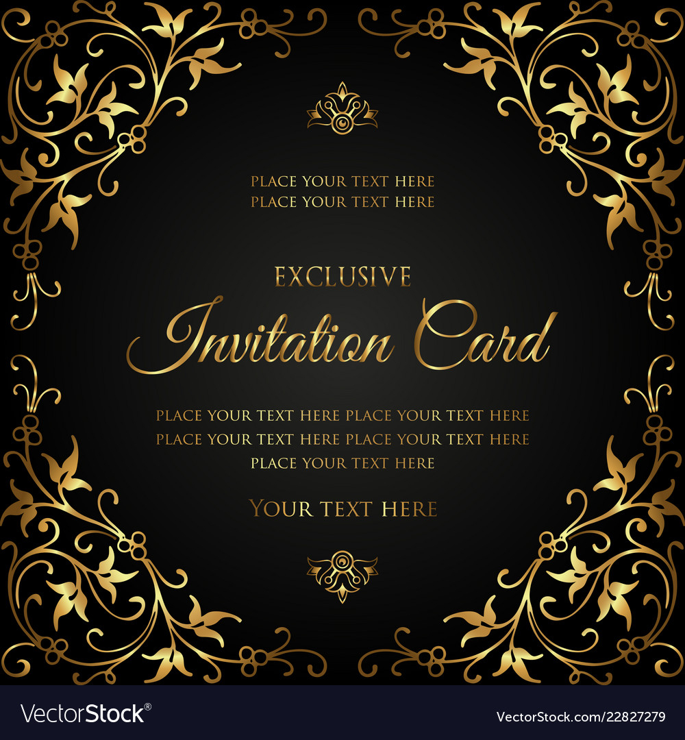 Exclusive Invitation Card Royalty Free Vector Image inside sizing 1000 X 1080