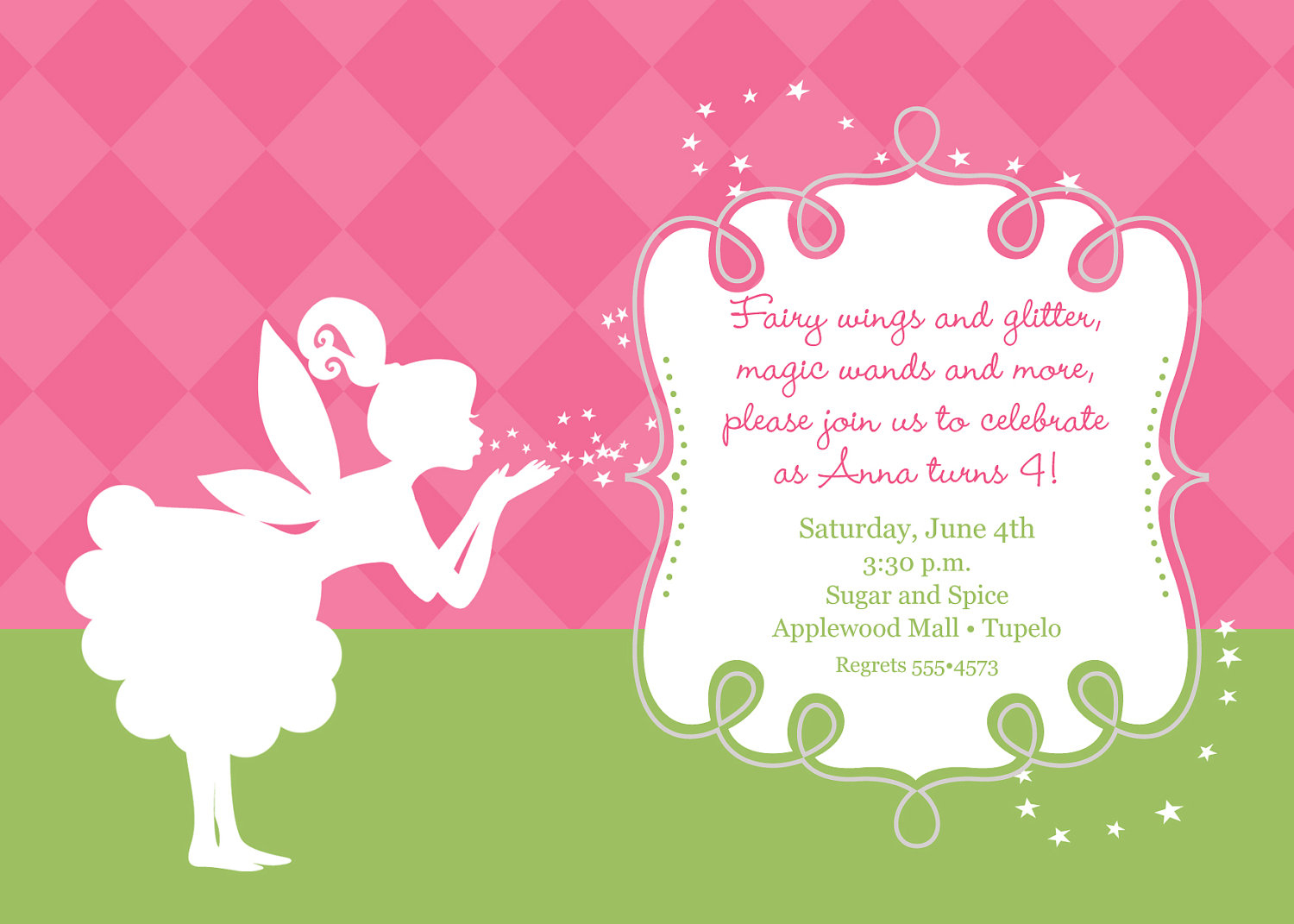 Fairy Birthday Invitations Birthday Invitation Examples in dimensions 1500 X 1071