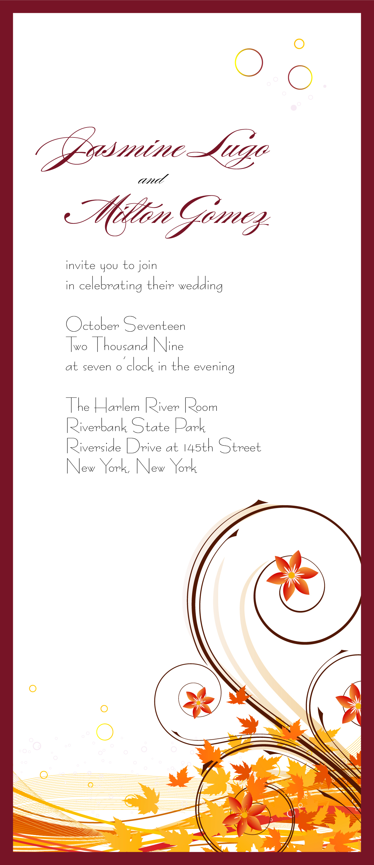 Fall Invitation Templates Aylee Bits in sizing 1200 X 2775