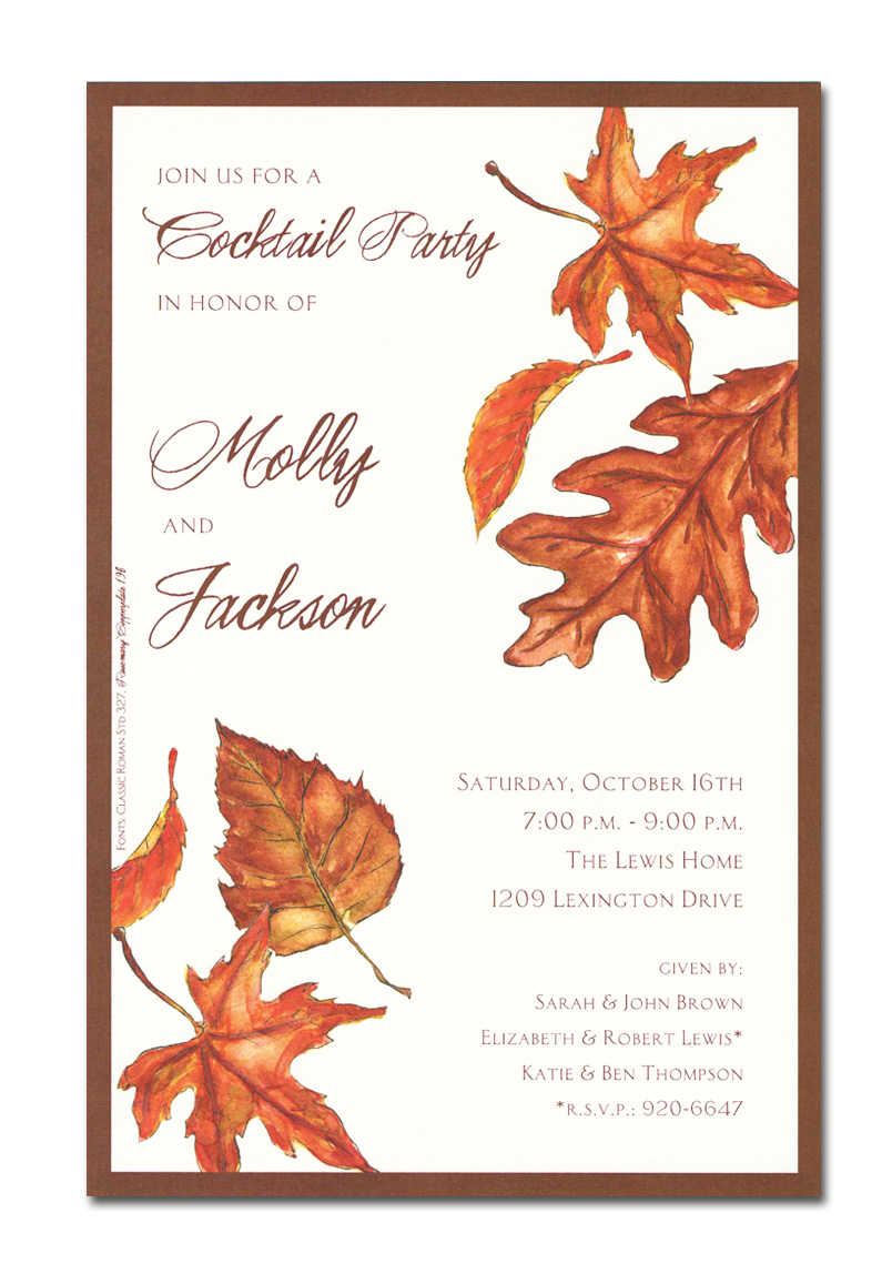 Fall Invitations intended for dimensions 804 X 1157