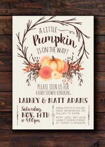 Fall Pumpkin Ba Shower Invitation Little Pumpkin Ba Shower regarding proportions 1071 X 1500