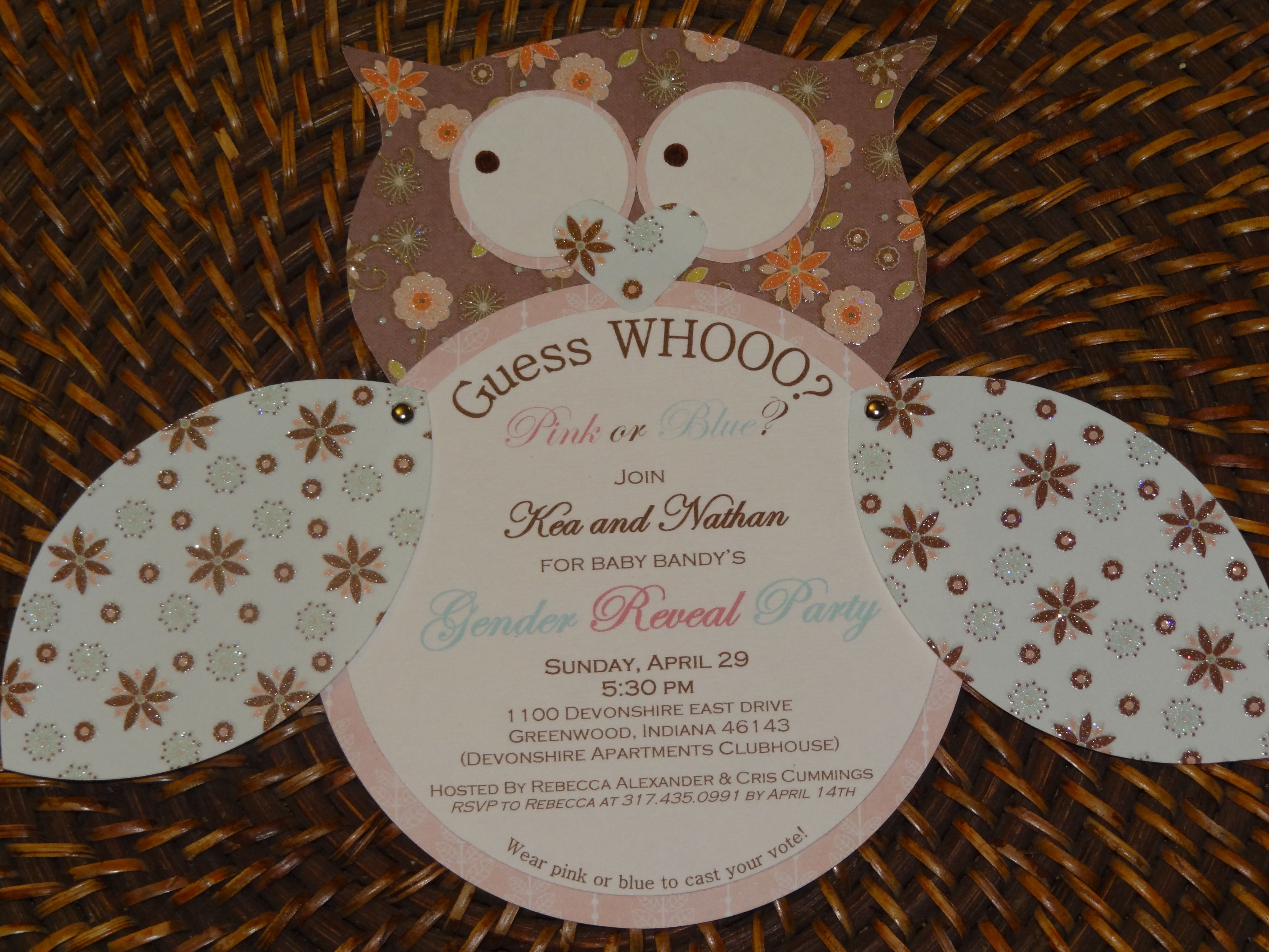 Fan Creation Of Zcps Modern Owl Invitation Template Kiddos intended for sizing 4608 X 3456