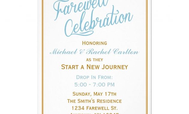 Farewell Celebration Going Away Invitation Zazzle Event throughout dimensions 1104 X 1104