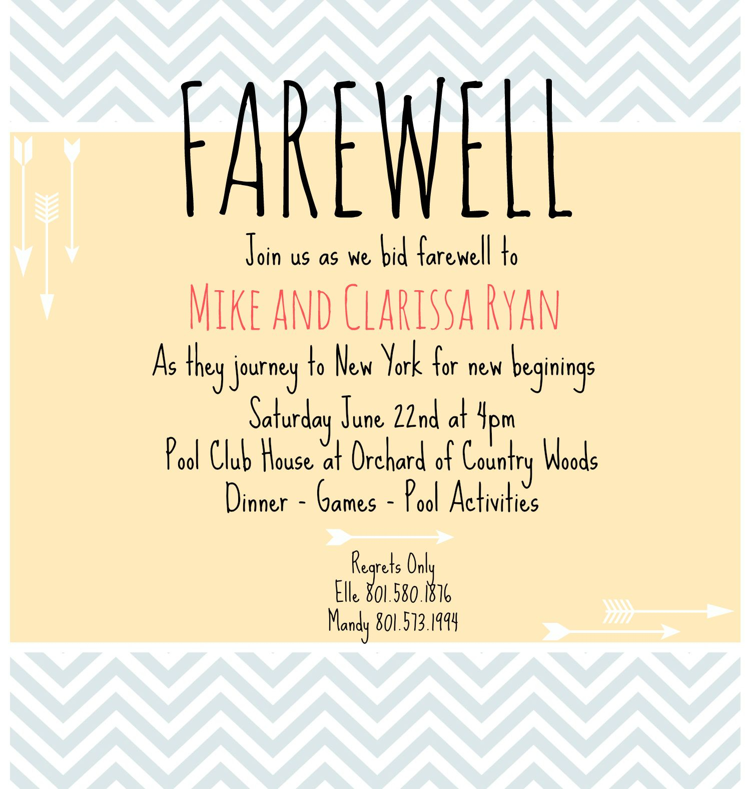 Farewell Invite Picmonkey Creations Farewell Invitation intended for proportions 1491 X 1577