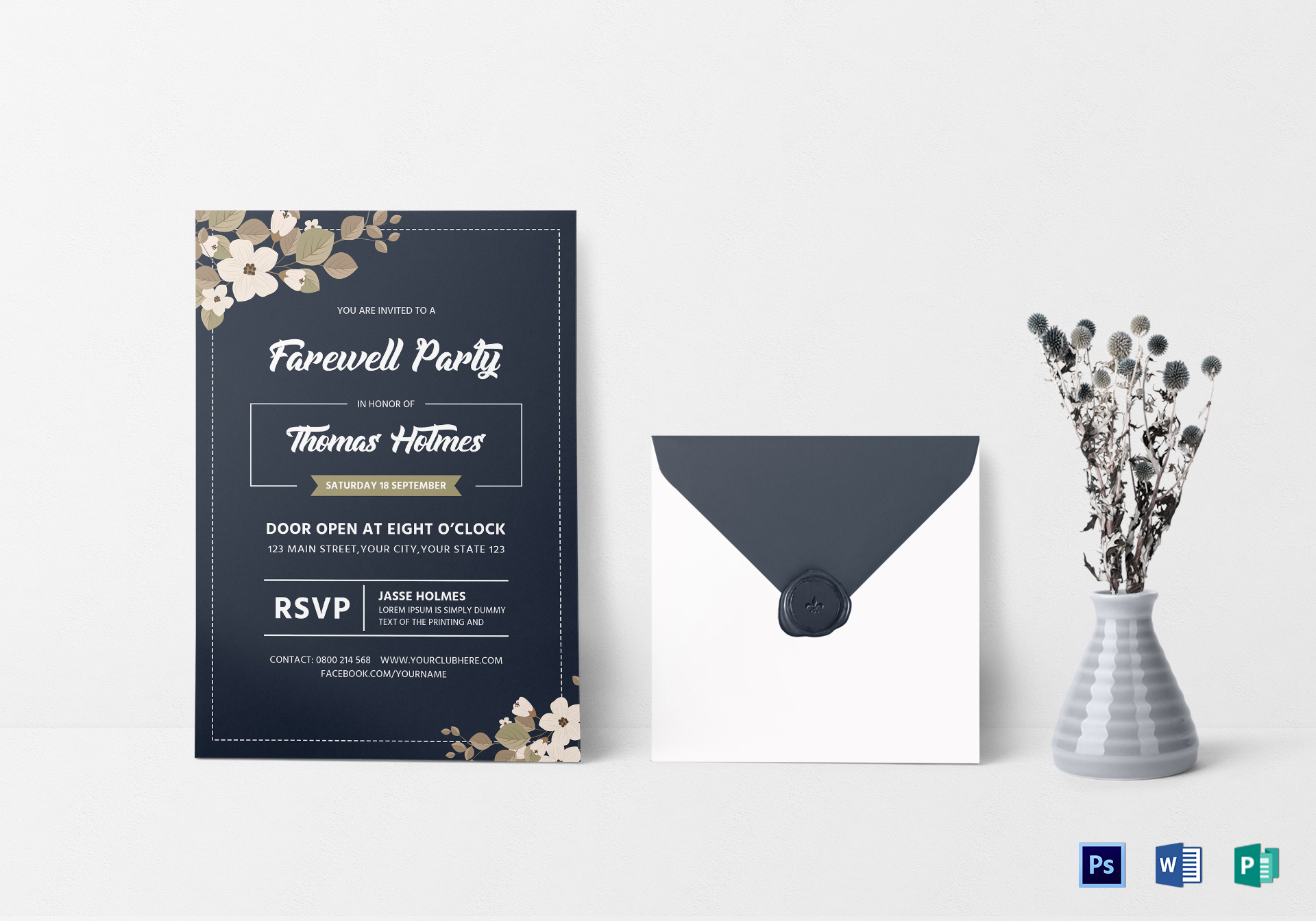 Farewell Party Invitation Card Template within measurements 1920 X 1344