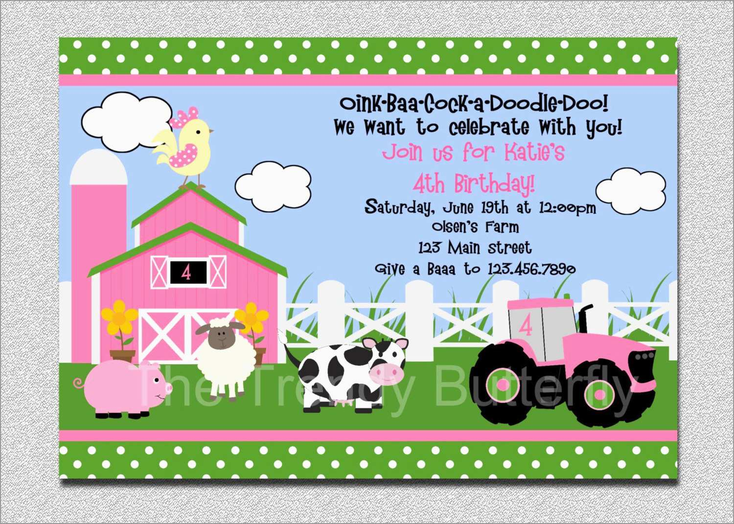 Farm Animal Party Invitation Templates Free Unique Farm Invitation throughout dimensions 1500 X 1071