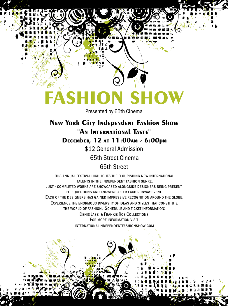 Fashion Show Flyer with regard to measurements 782 X 1048