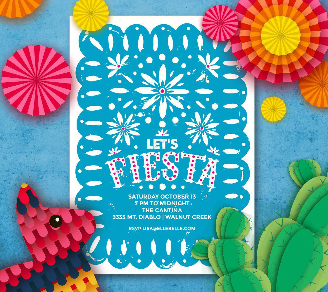 Fiesta Invitation Editable Invitation Template Papel Picado regarding measurements 1122 X 1000