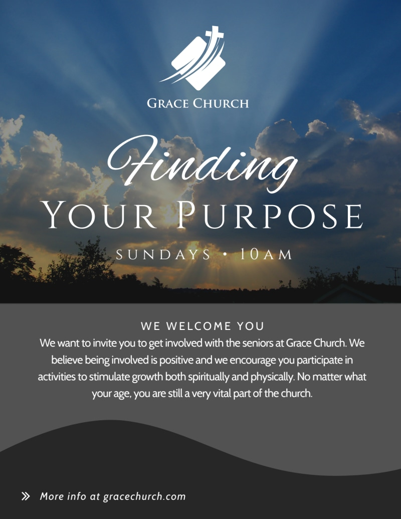 Finding Your Purpose Church Invitation Flyer Template Mycreativeshop within size 800 X 1035