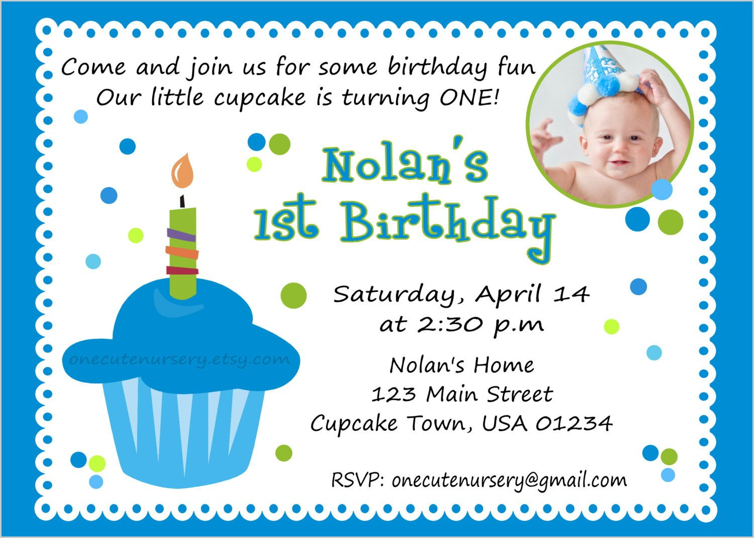 First Birthday Invitation Wording For Andrew Invitation Ideas for sizing 1500 X 1071