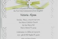 First Communion Invitations First Munion Card Templates Free Neutral intended for proportions 1177 X 1266