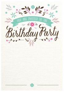 Flat Floral Free Printable Birthday Invitation Template for measurements 1080 X 1560