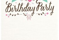 Flat Floral Free Printable Birthday Invitation Template in proportions 1080 X 1560