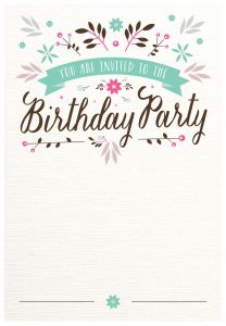 Flat Floral Free Printable Birthday Invitation Template throughout sizing 1080 X 1560